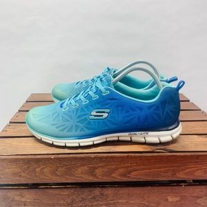 Sketcher Daul Lite Sneakers Womens  10 Blue Green